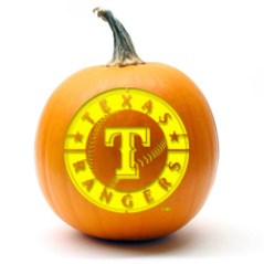 Texas Rangers Pumpkin Stencil