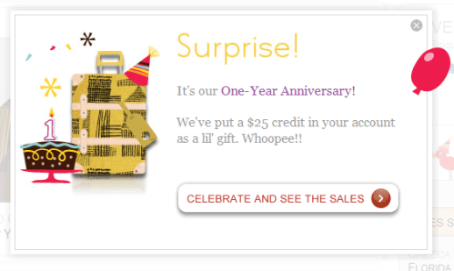 Sniqueaway 25 credit