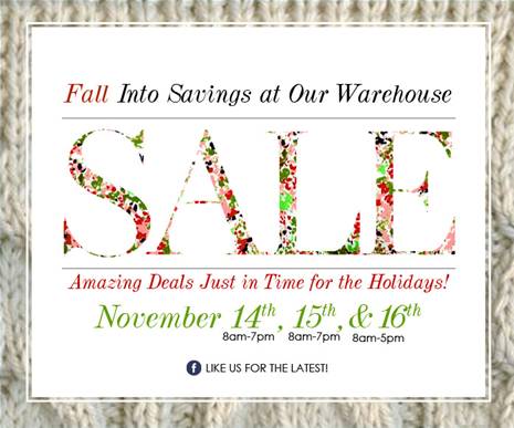 Ladies Designer Brand Warehouse Sale November 14 15 16 2013
