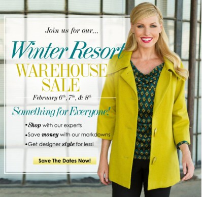 Sharon Young Ladies Designer Brand Warehouse sale February 2014 save date c