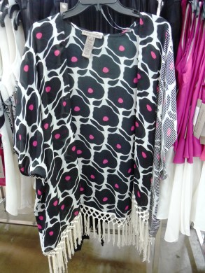 Sharon Young Warehouse Sale July 2015 Pink & Black Fringed Top